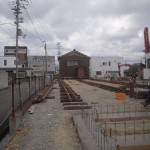 １５０ｍ向こうから建物がやってきます。