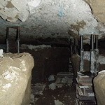 ジャッキアップ完了 安全率を見込んだ耐圧盤でしっかりと支えています。